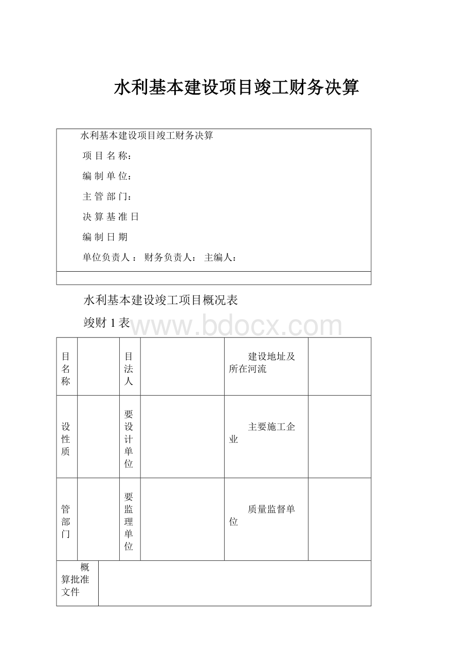 水利基本建设项目竣工财务决算.docx