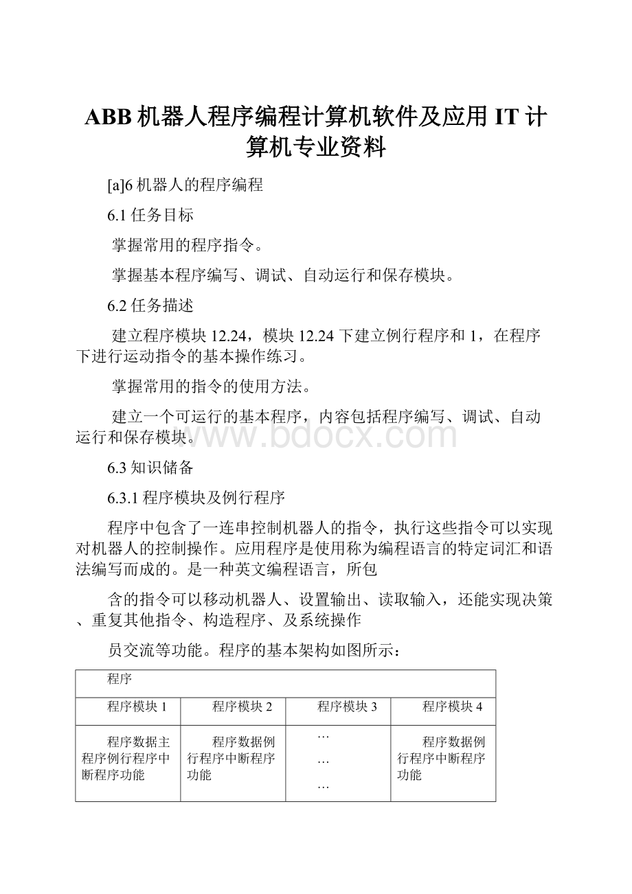 ABB机器人程序编程计算机软件及应用IT计算机专业资料.docx