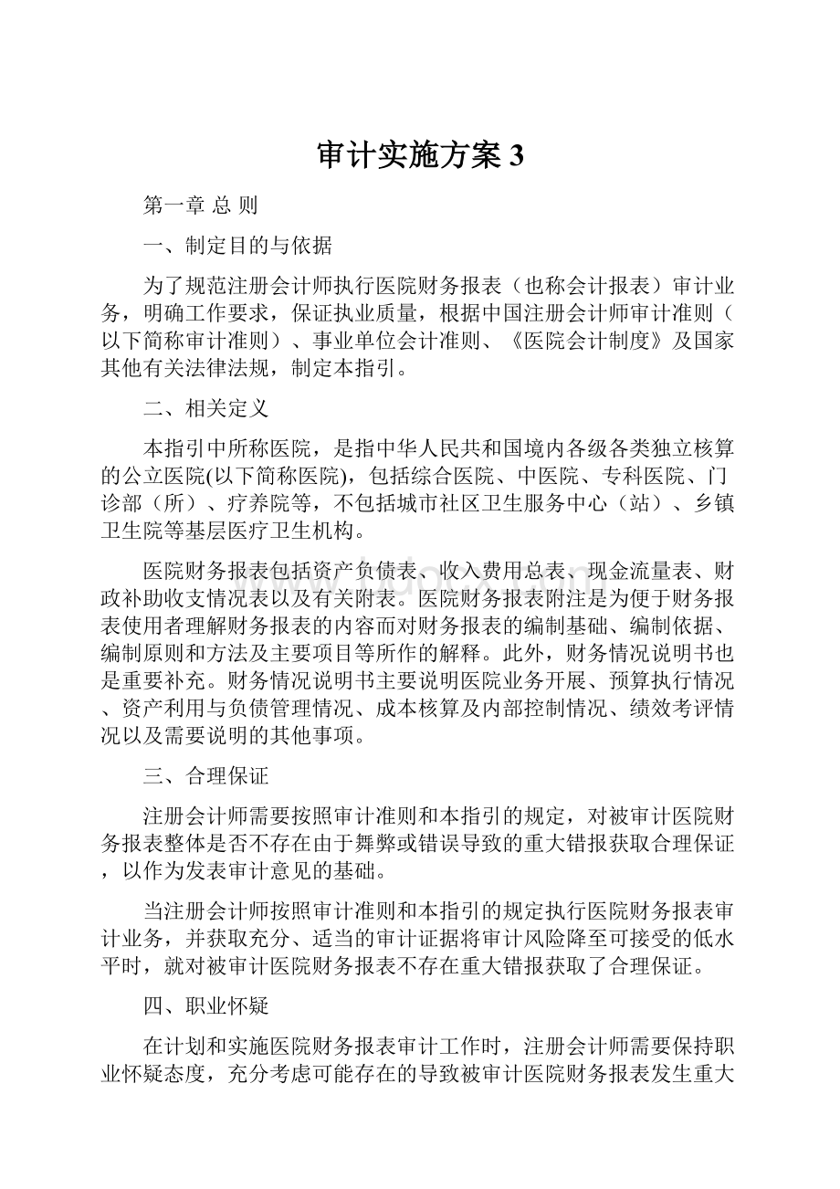 审计实施方案 3.docx