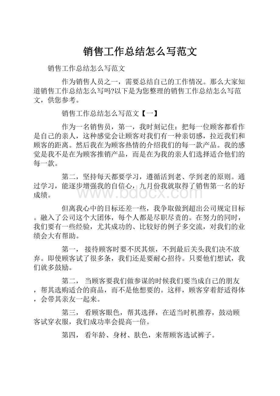 销售工作总结怎么写范文.docx