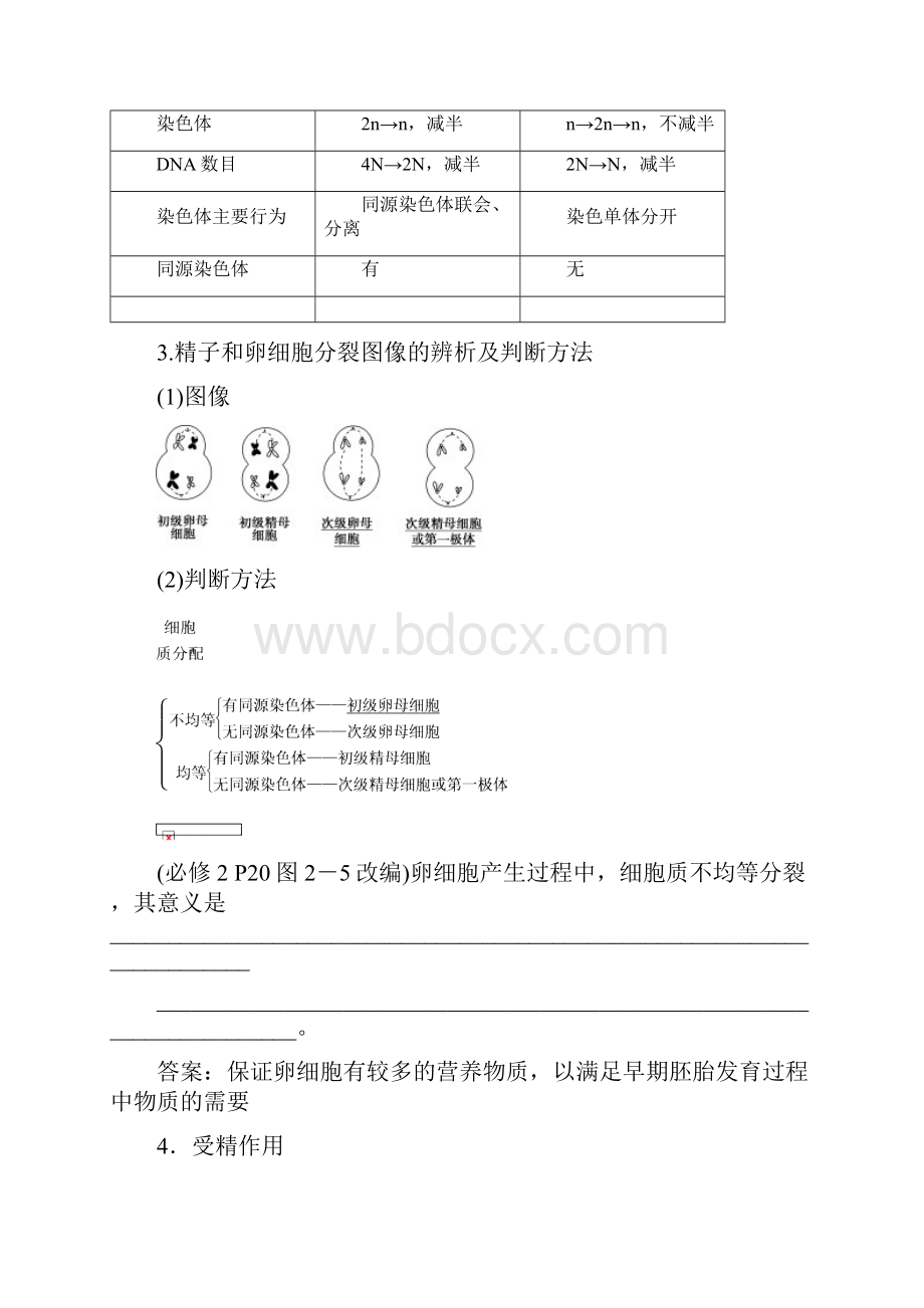 配套K12学习届高考生物一轮复习 第四单元 细胞的生命历程 第13讲 减数分裂和受精.docx_第3页