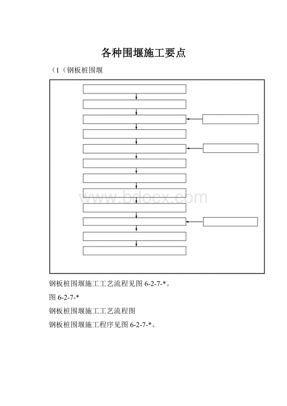 各种围堰施工要点.docx_第1页