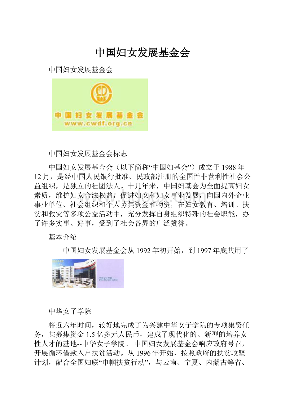 中国妇女发展基金会.docx_第1页