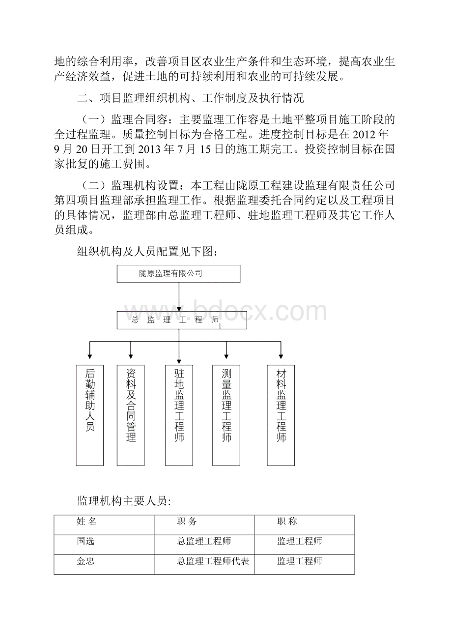 土地整理项目监理工作总结材料报告材料.docx_第3页