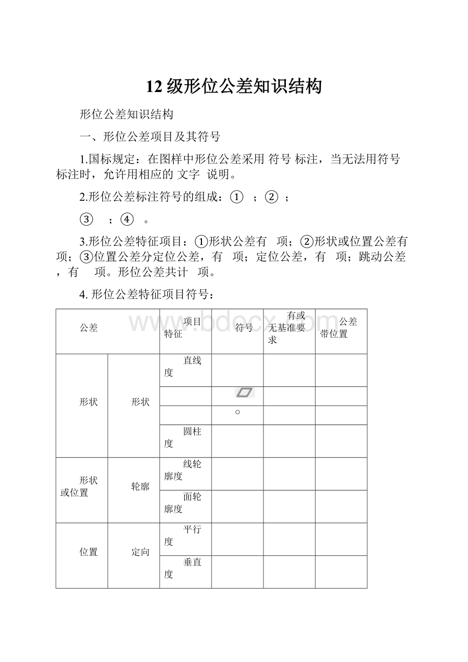 12级形位公差知识结构.docx_第1页