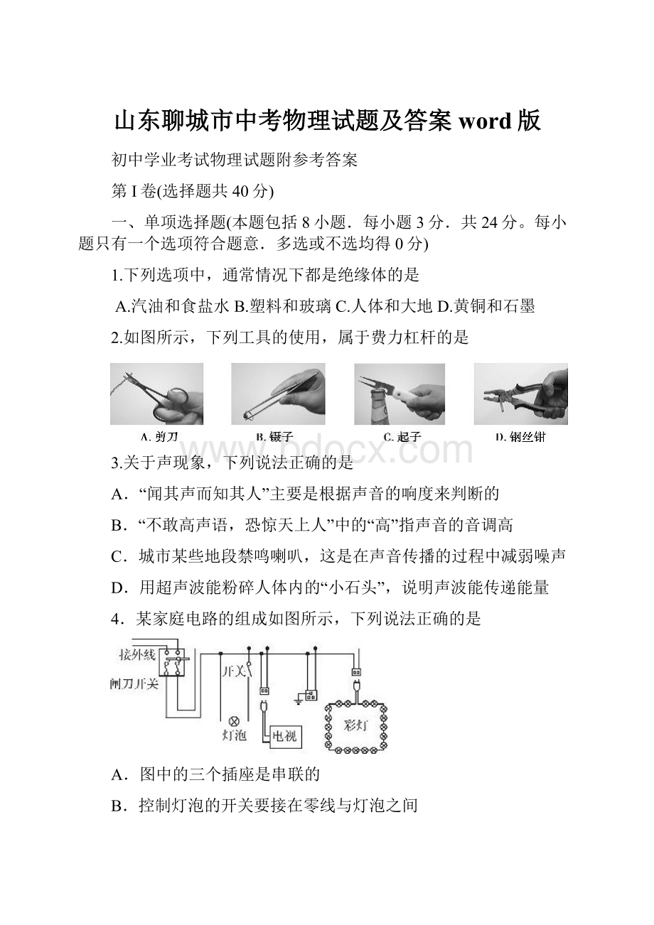 山东聊城市中考物理试题及答案word版.docx