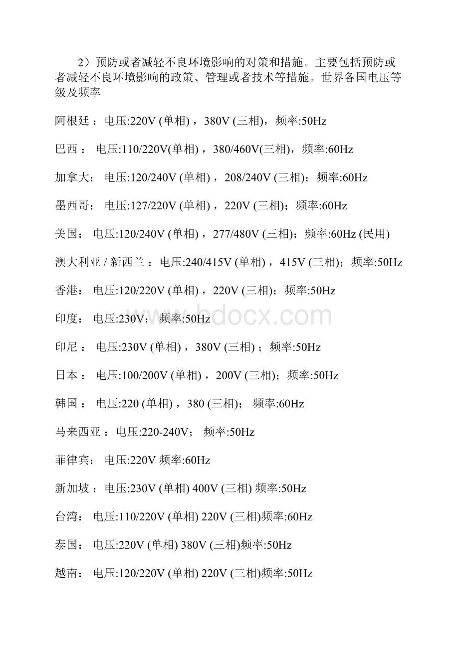 整理世界各国电压及插头标准.docx_第2页