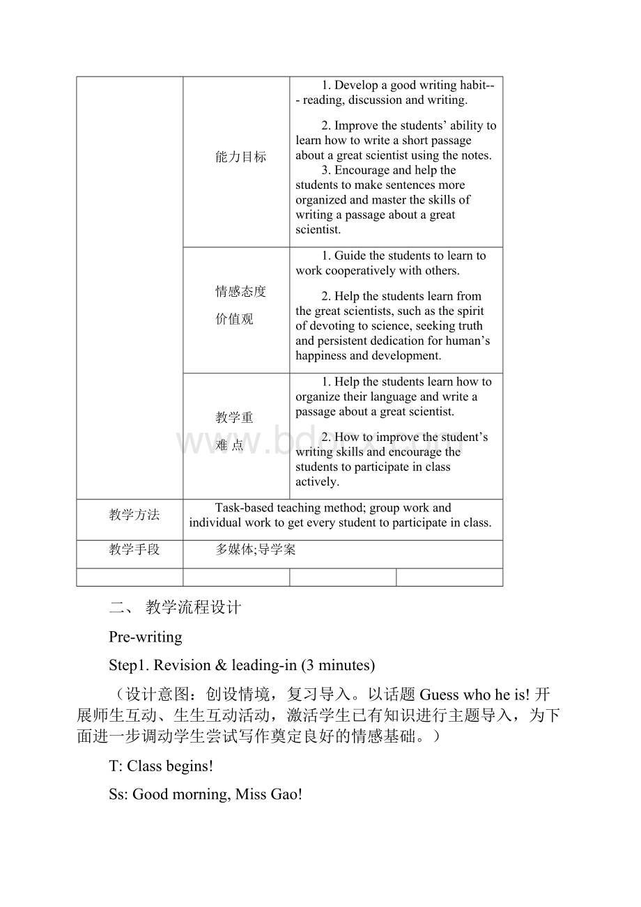 外研版必修四Module 4 Great Scientists写作教案设计.docx_第2页