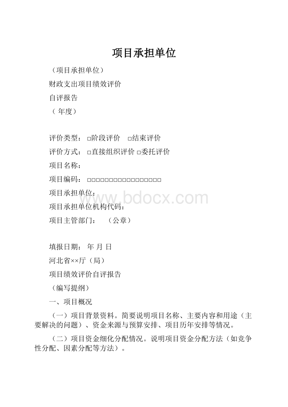 项目承担单位.docx