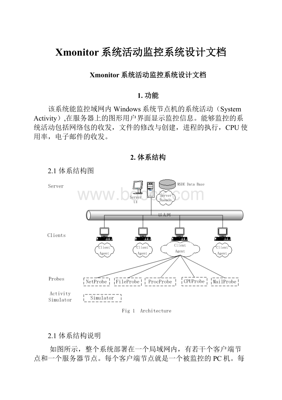 Xmonitor系统活动监控系统设计文档.docx