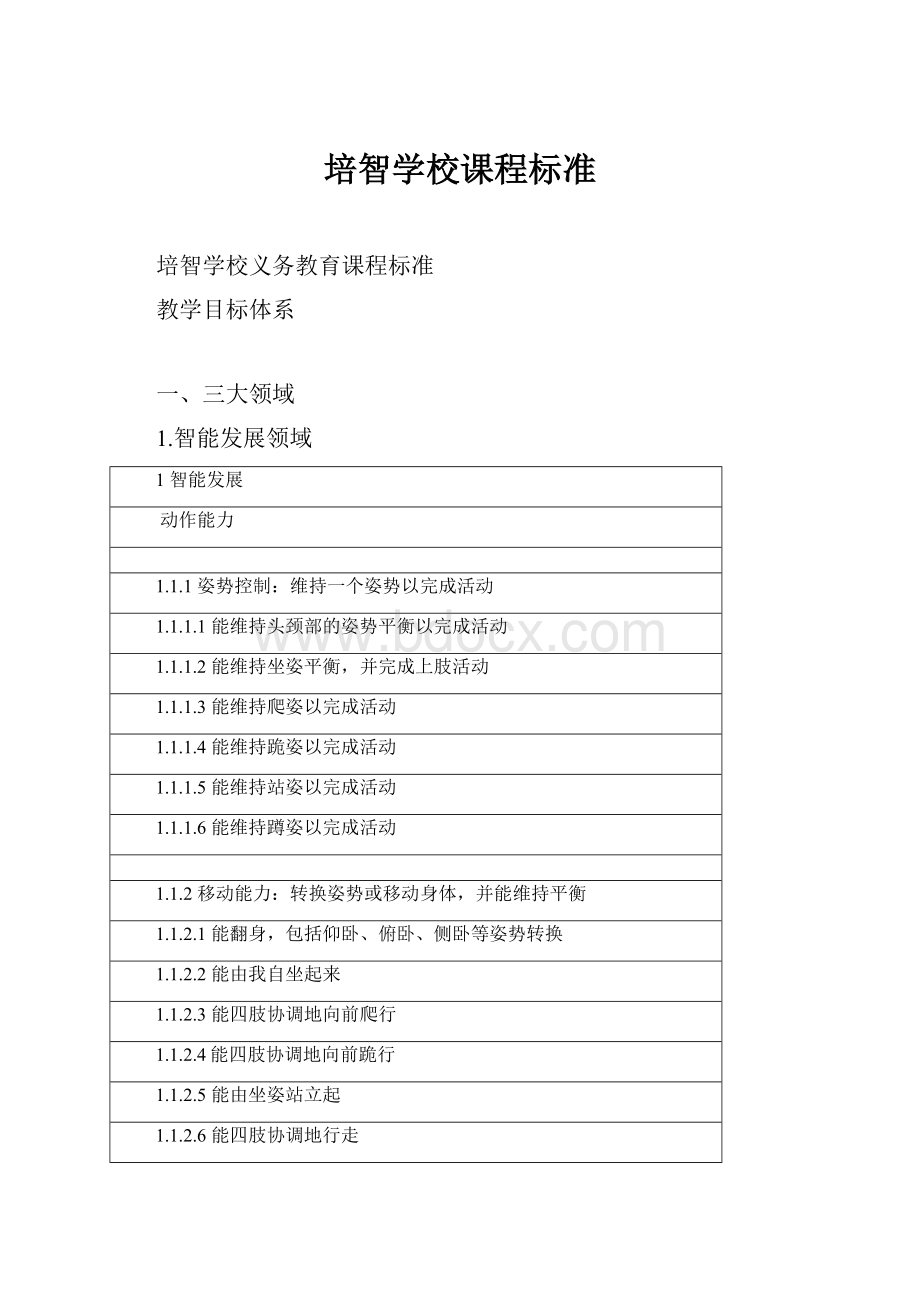 培智学校课程标准.docx