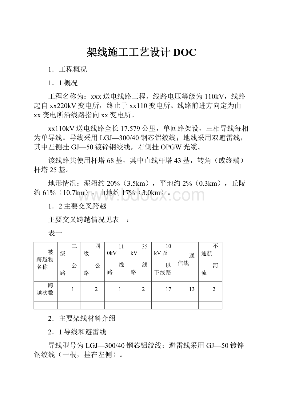 架线施工工艺设计DOC.docx_第1页