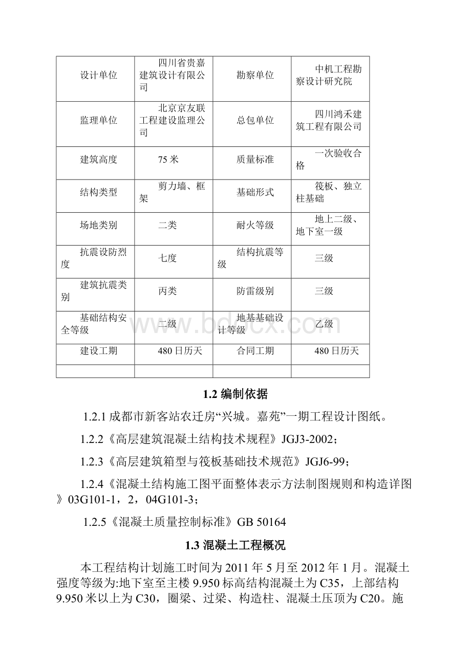 兴城嘉苑混凝土施工方案.docx_第2页