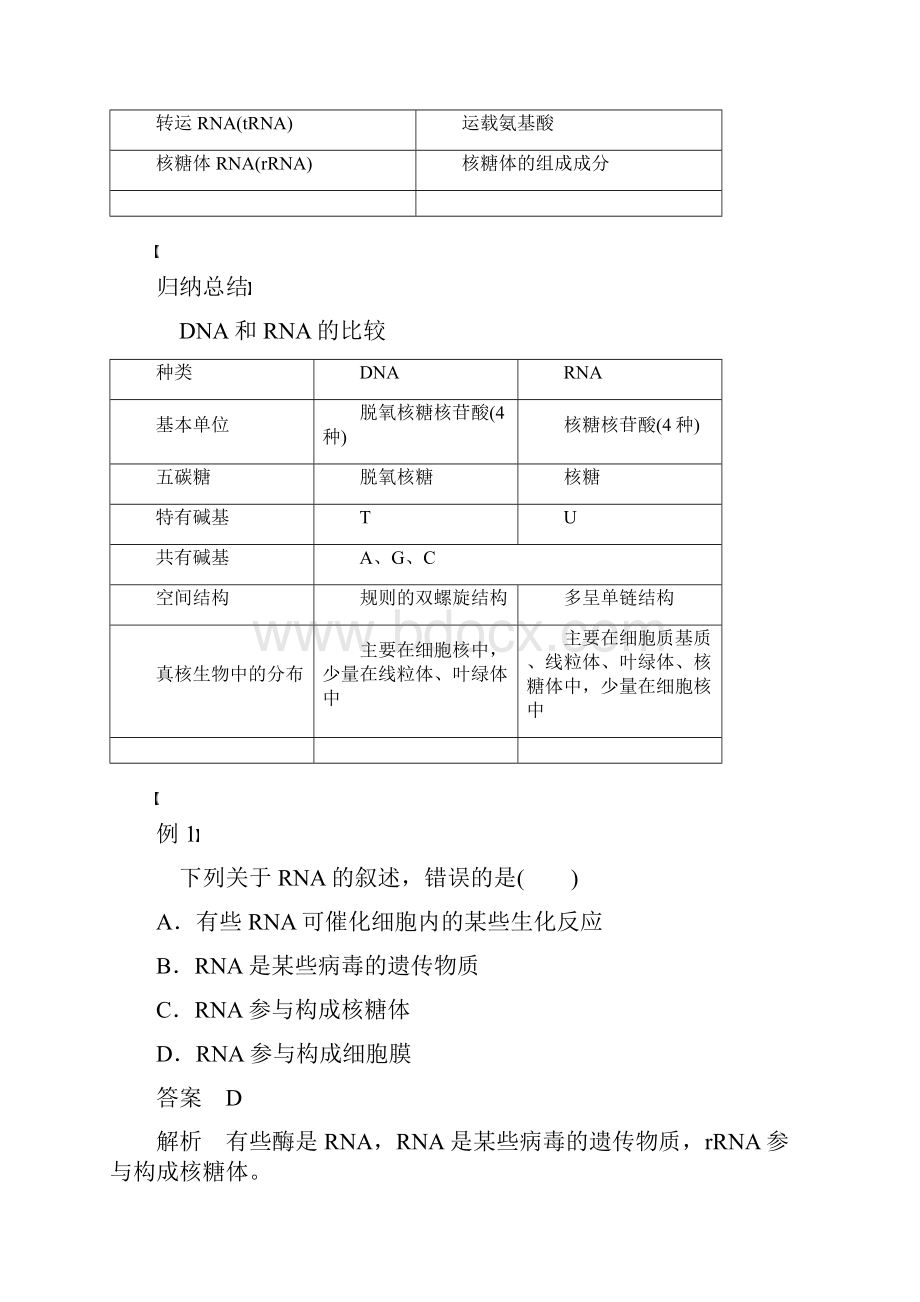 学年人教版必修2 第4章 第1节 基因指导蛋白质的合成 学案.docx_第2页