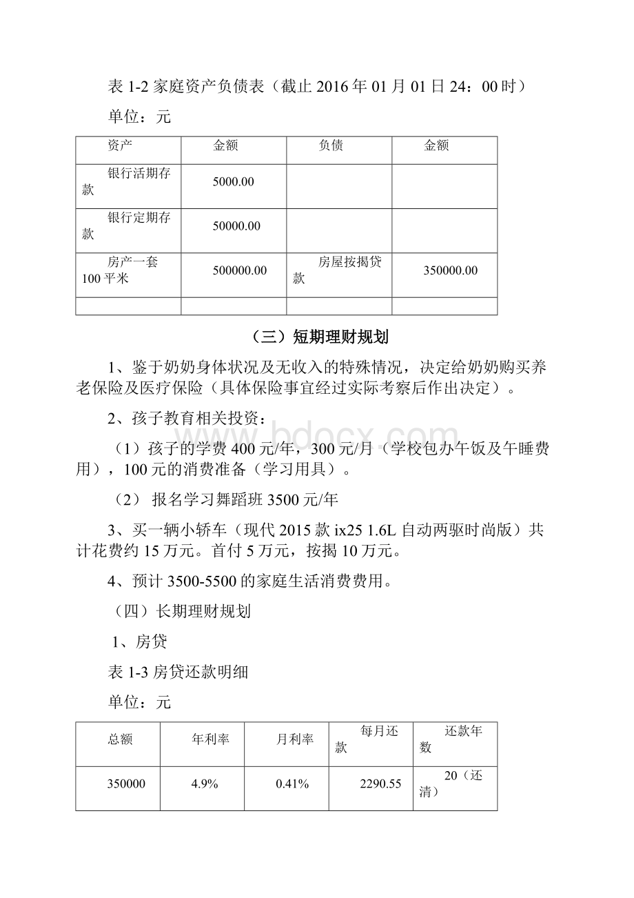 理财规划 财务03班 第1组家庭理财规划.docx_第3页