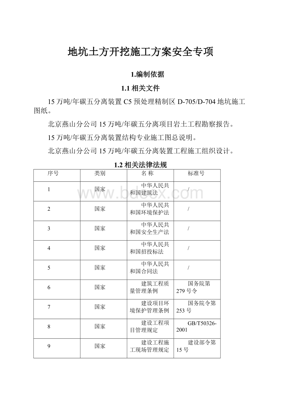 地坑土方开挖施工方案安全专项.docx