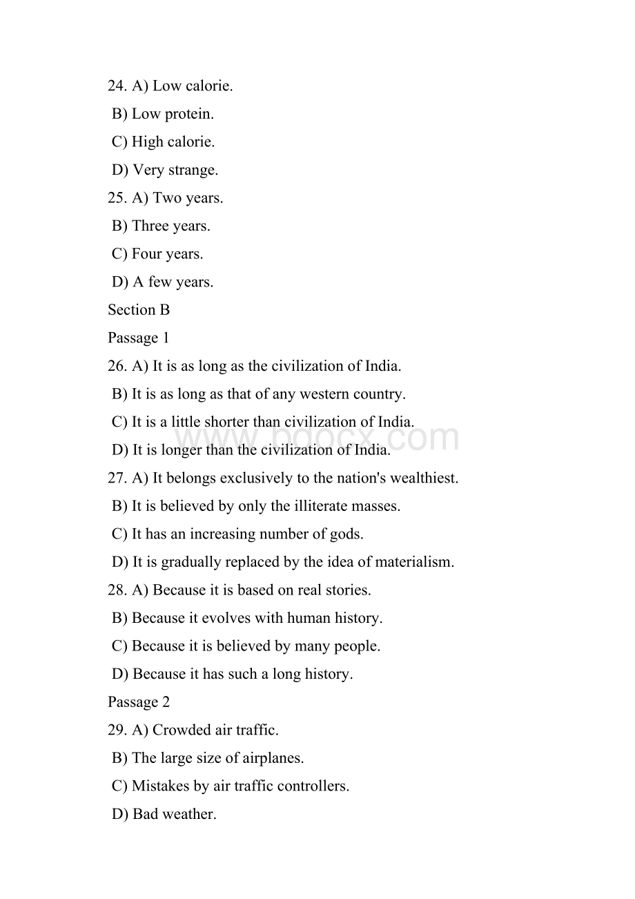 8大学英语四级考试模拟试题.docx_第3页