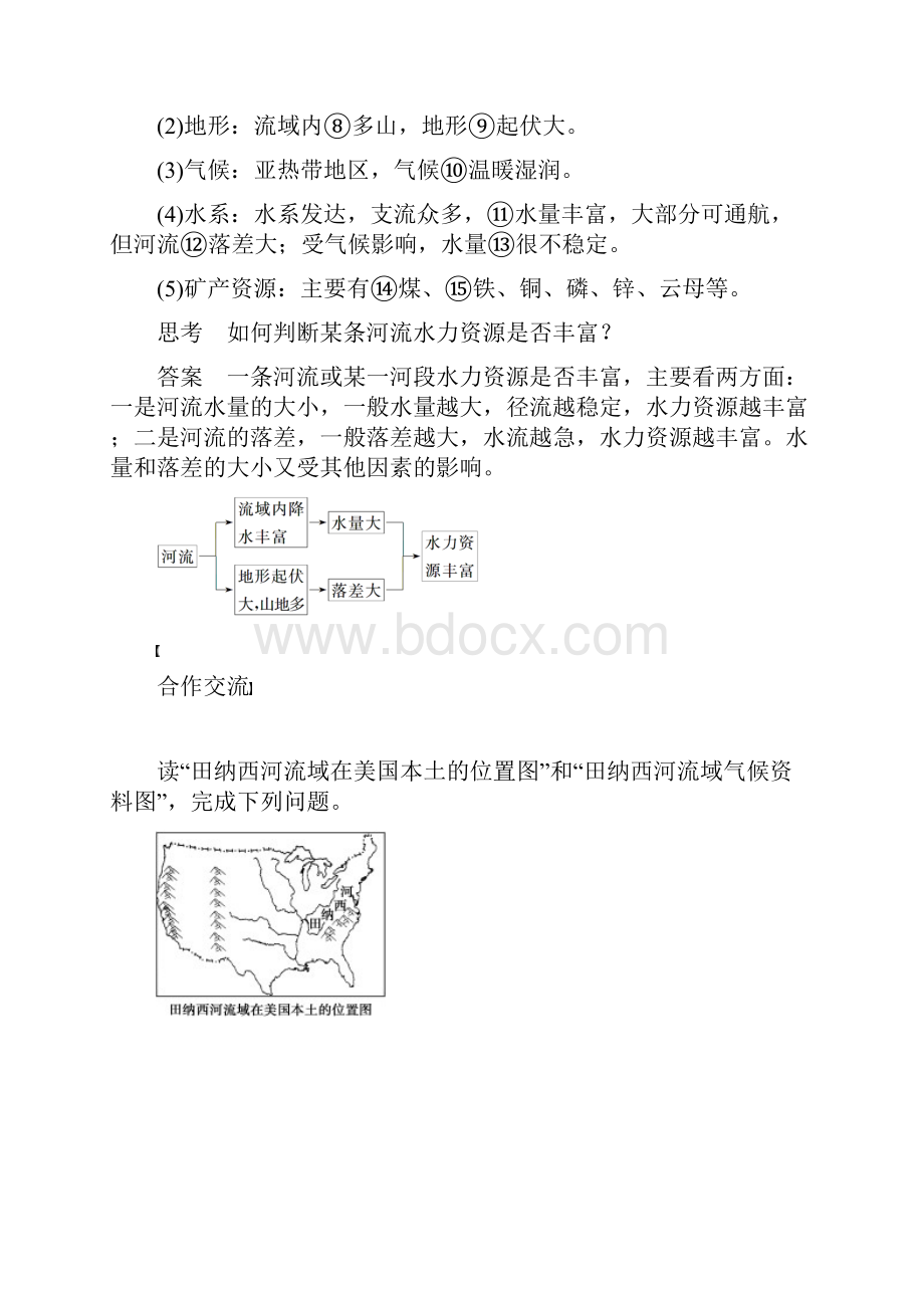 新步步高学年高二地理人教版必修三学案与检测第三章 第二节 课时1 流域开发的自然背景 流.docx_第2页