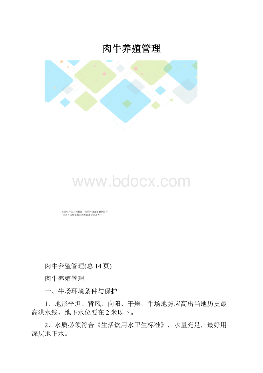 肉牛养殖管理.docx