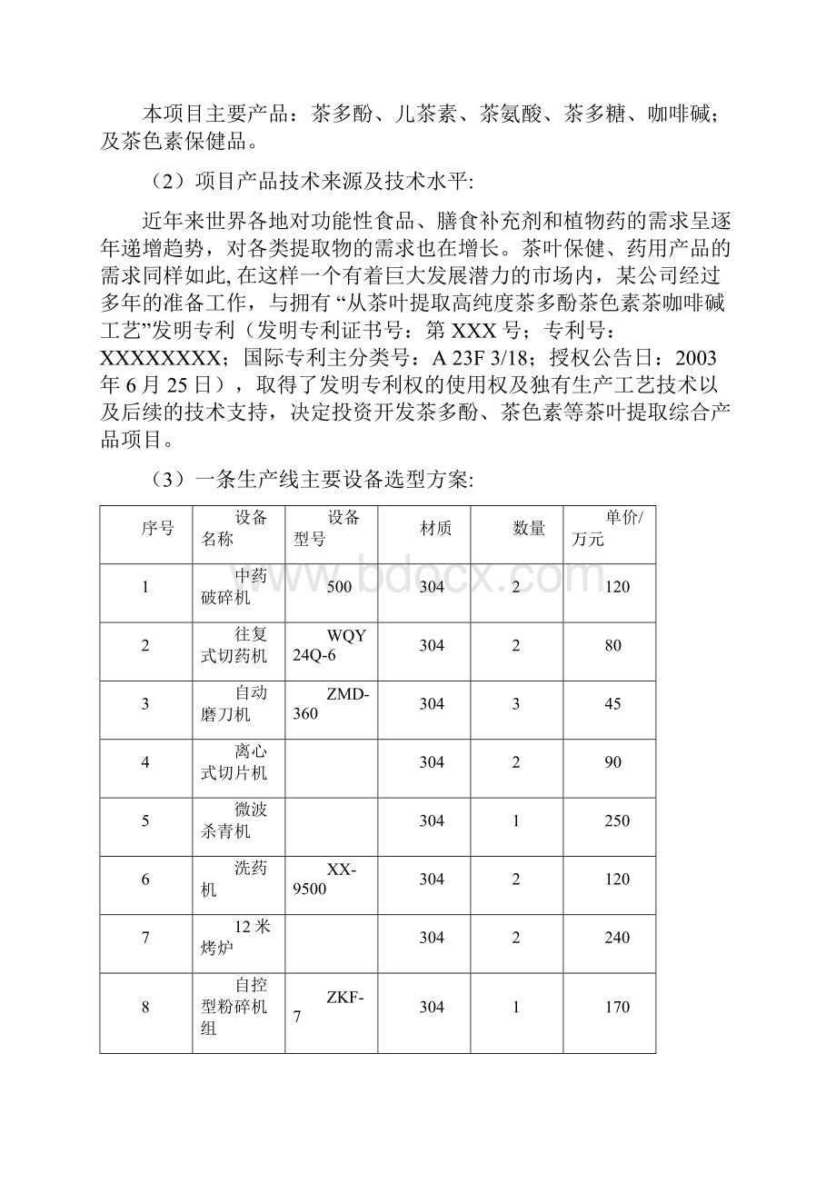 综合提取年产6000吨茶多酚茶色素儿茶素咖啡碱等茶叶功能成分新建项目可研报告.docx_第3页