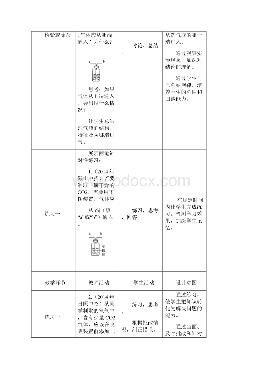 《洗气瓶的用途》教案和学案.docx_第3页