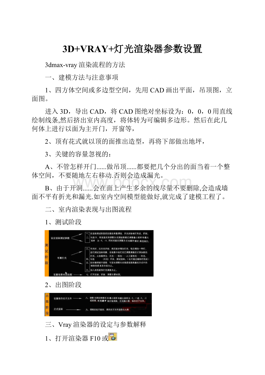 3D+VRAY+灯光渲染器参数设置.docx
