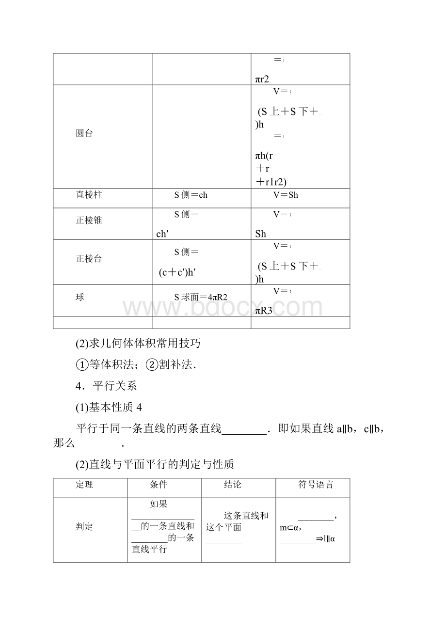 版高中数学人教B版必修二学案第一单元 章末复习课 Word版含答案.docx_第3页