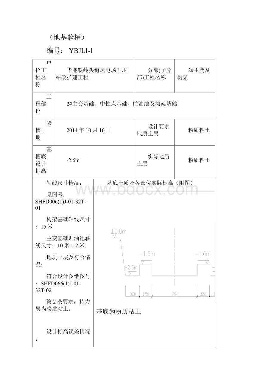 升压站土建工程施工记录表式.docx_第2页