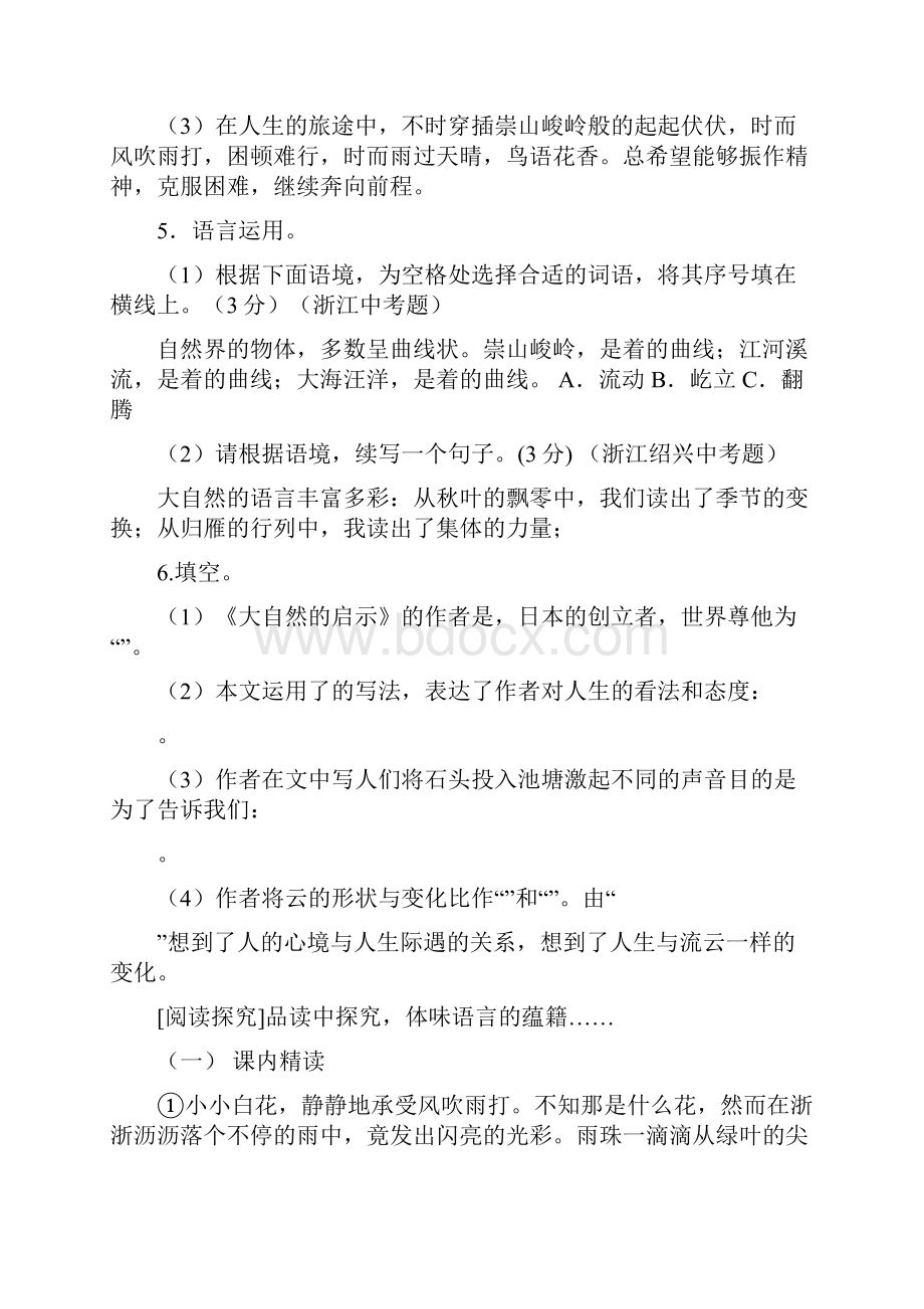 《大自然的启示》同步练习及答案0000.docx_第2页