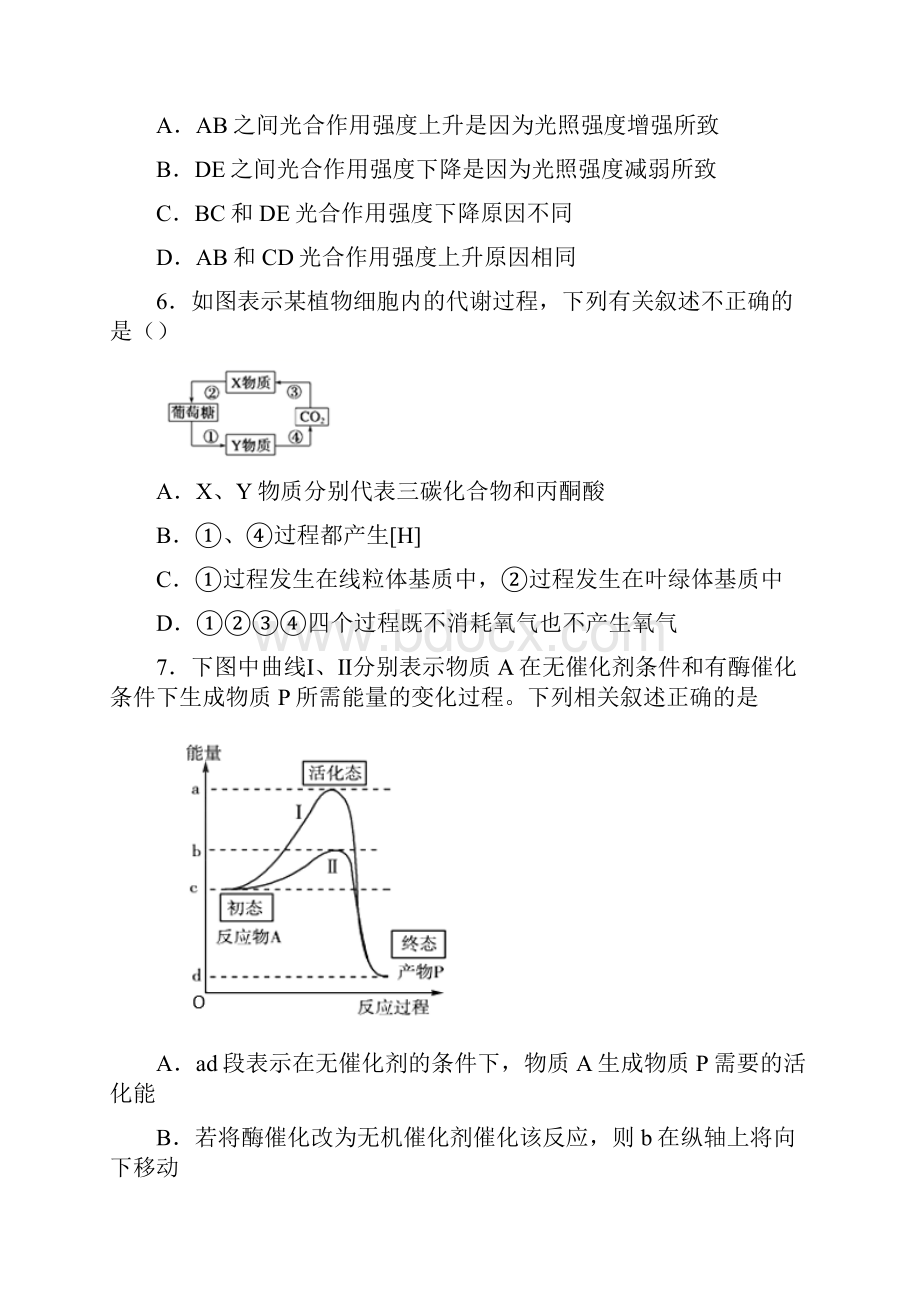 河南安阳市第一中学生物细胞的能量供应和利用 单元及答案.docx_第3页