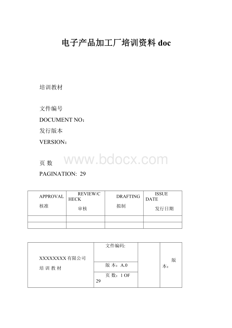 电子产品加工厂培训资料doc.docx