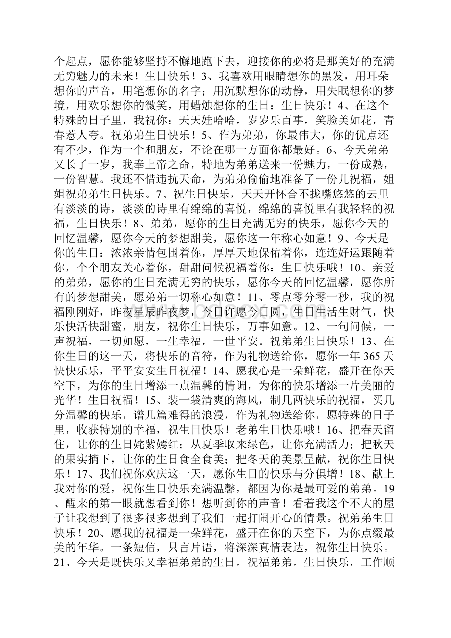 弟弟生日祝福语10则.docx_第2页