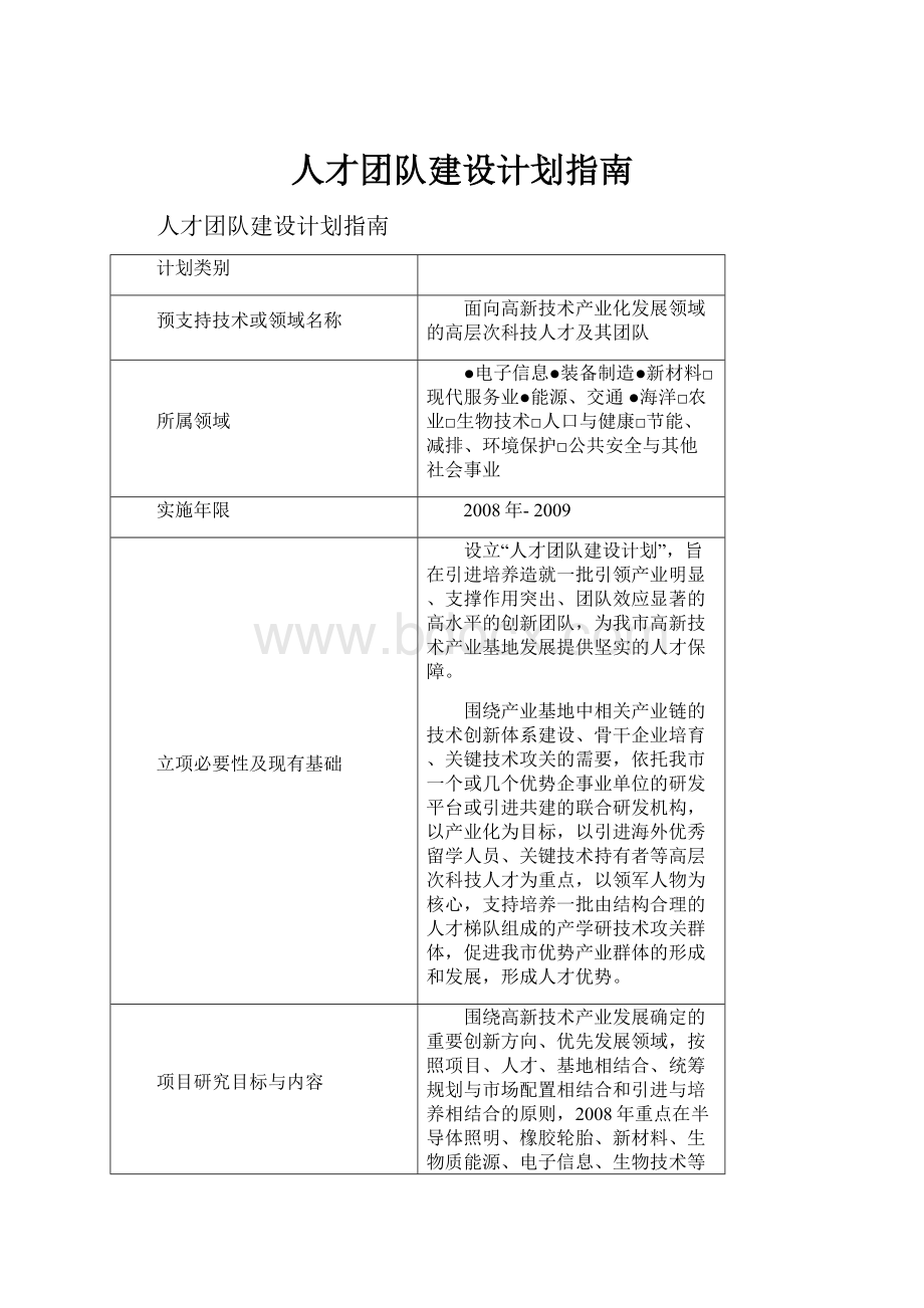 人才团队建设计划指南.docx