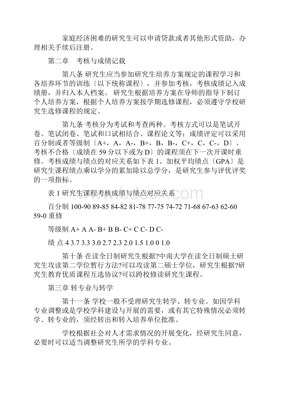 中南大学研究生学籍管理规定.docx_第3页