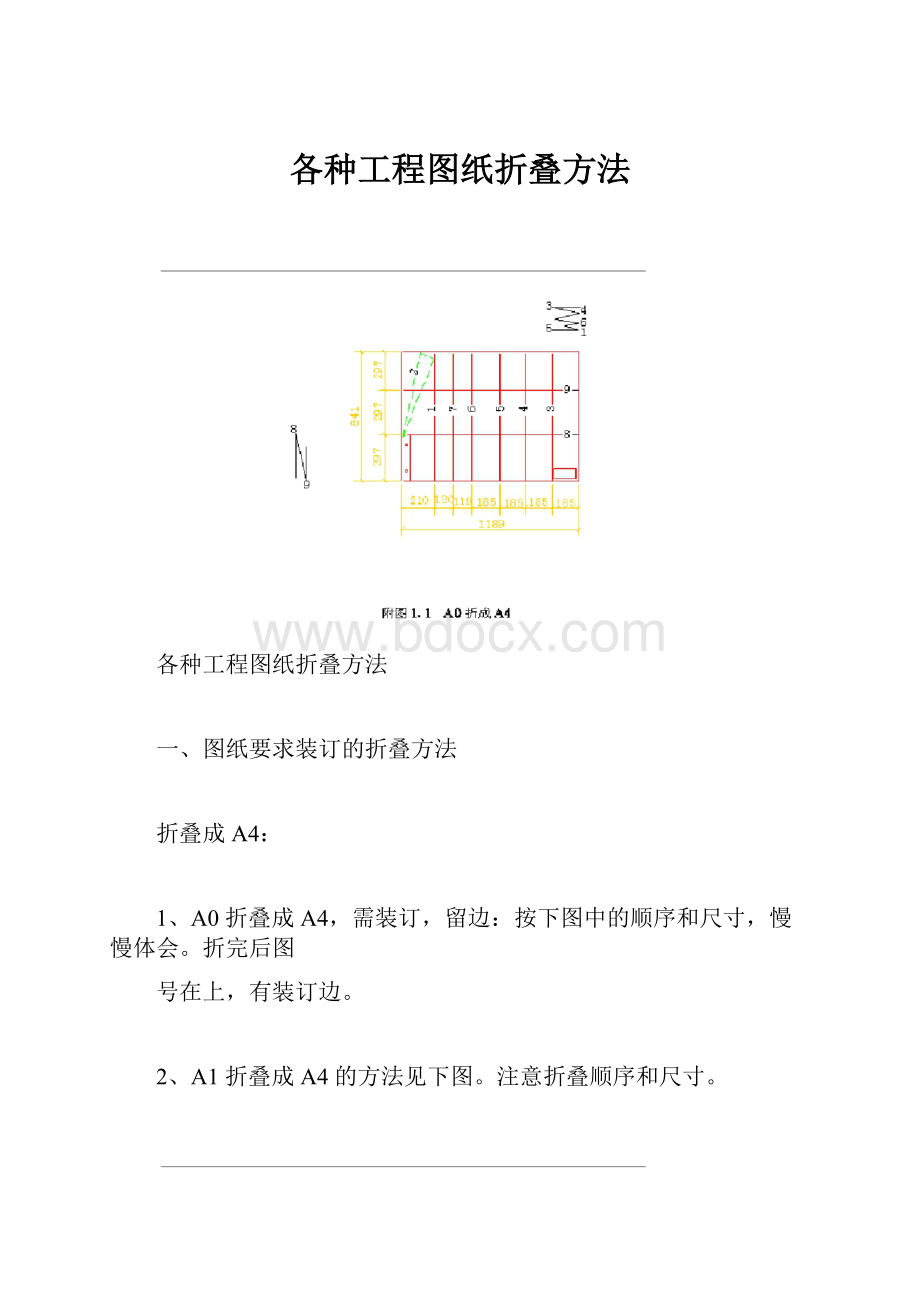 各种工程图纸折叠方法.docx