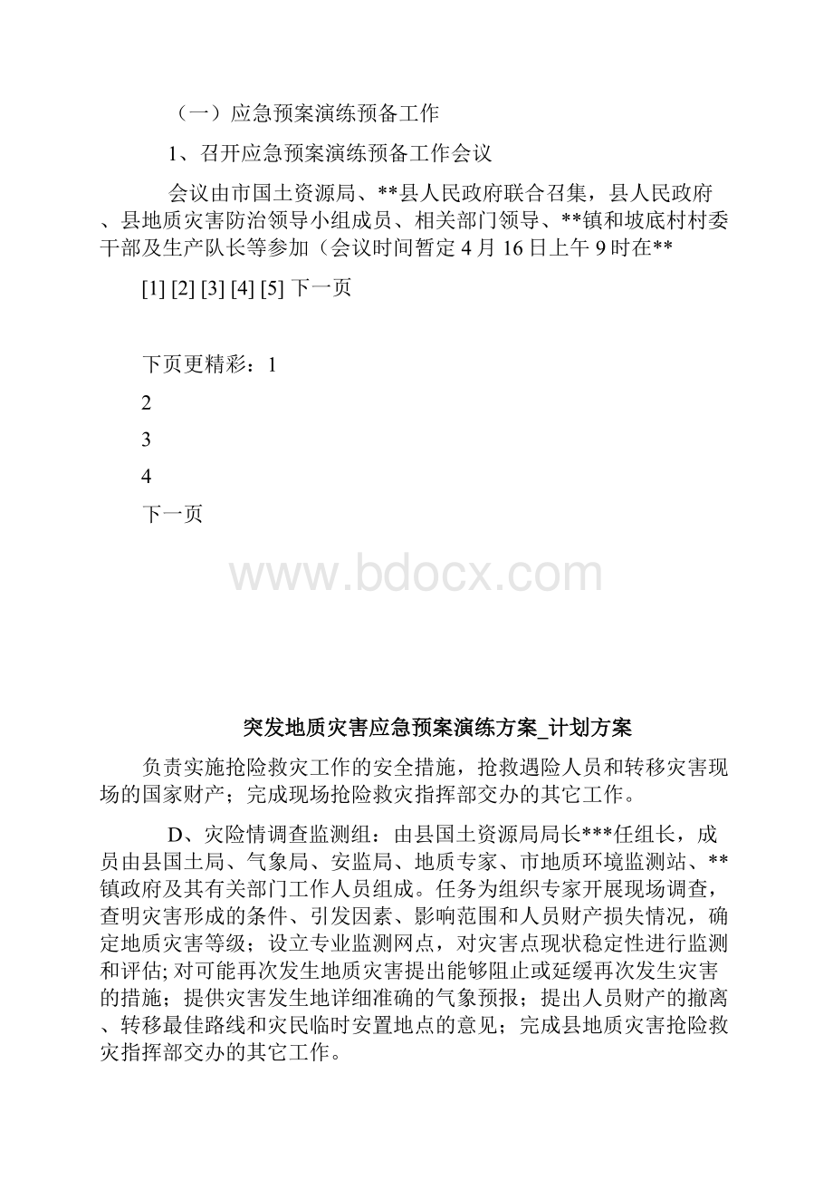 突发地质灾害应急预案演练方案计划方案完整篇doc.docx_第3页