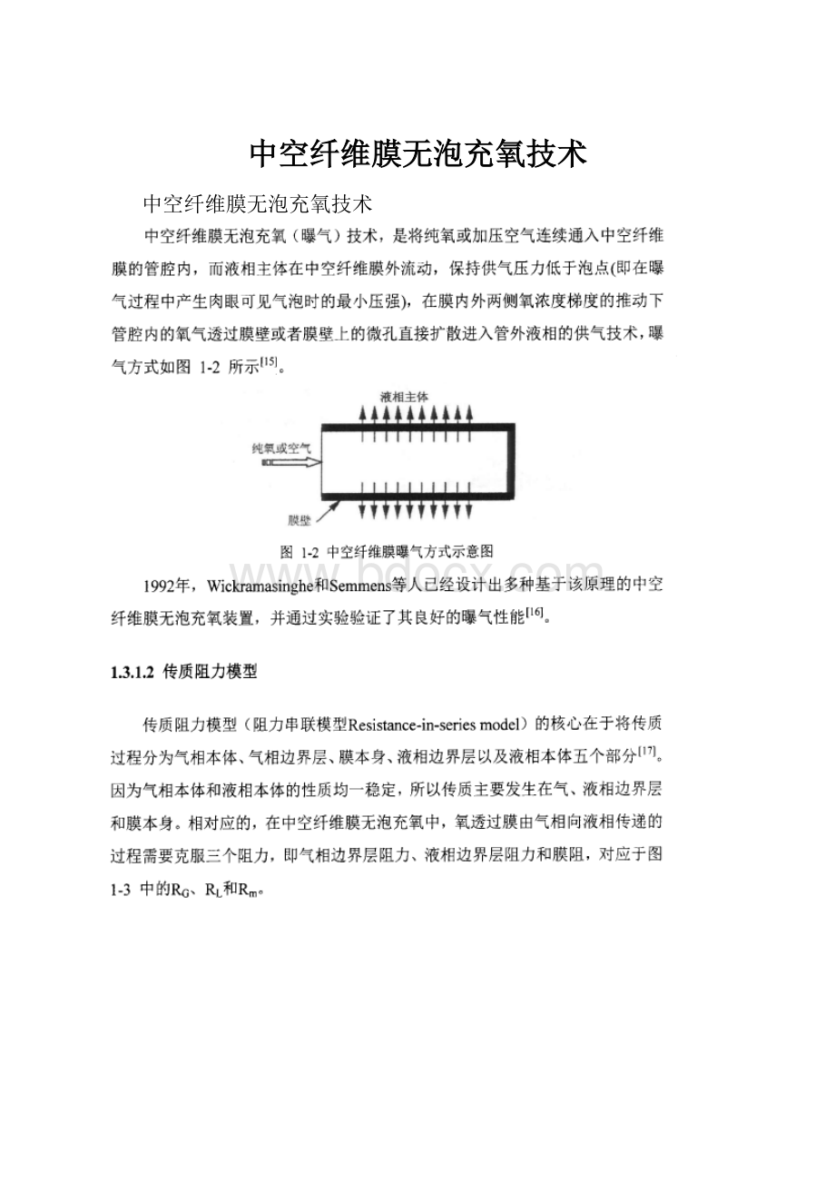 中空纤维膜无泡充氧技术.docx