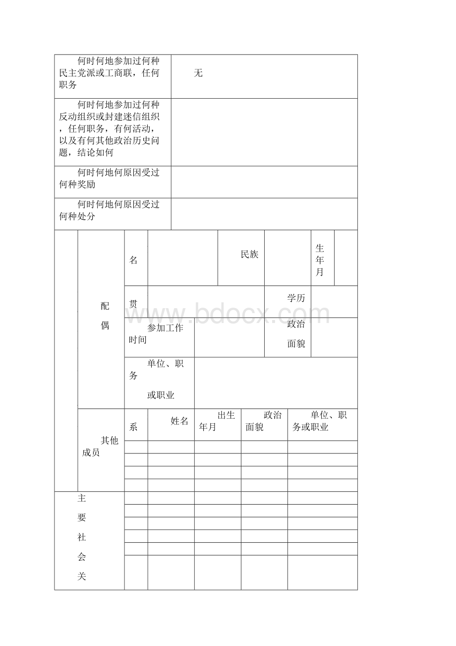 入党志愿书表格 电子版空白表格.docx_第3页