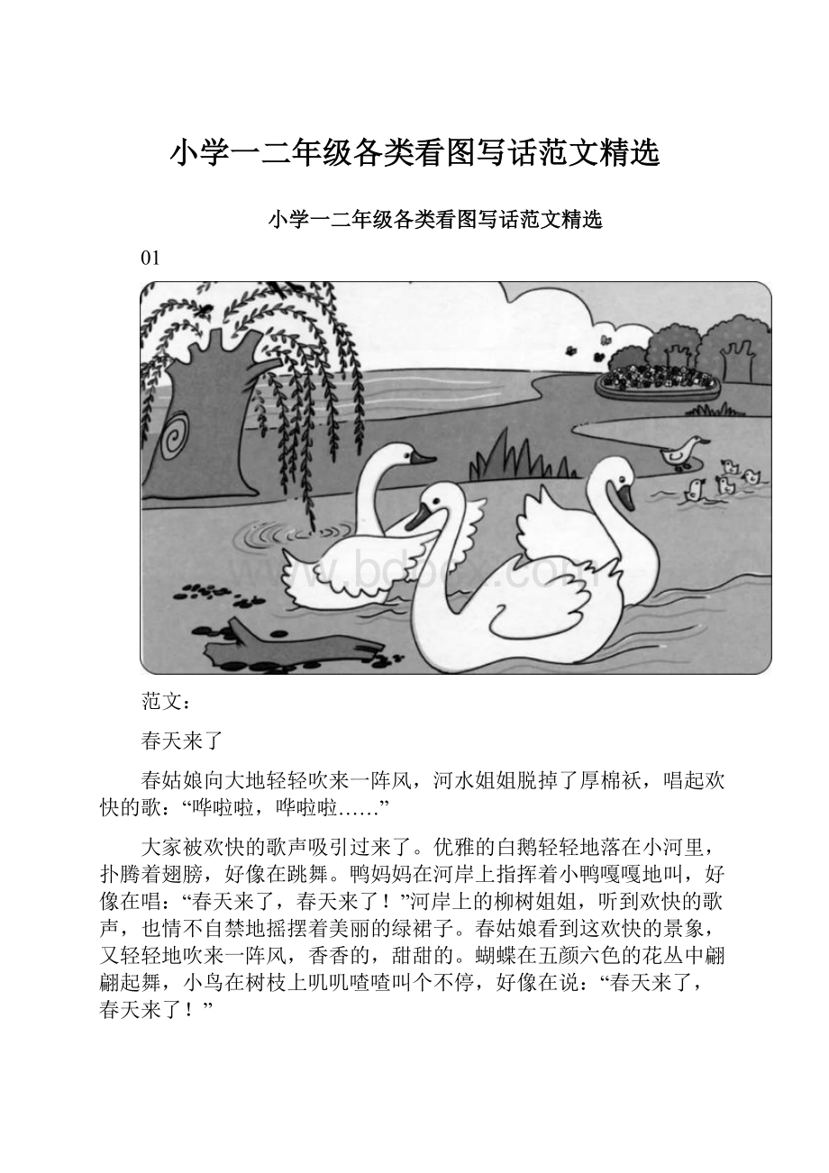 小学一二年级各类看图写话范文精选.docx_第1页