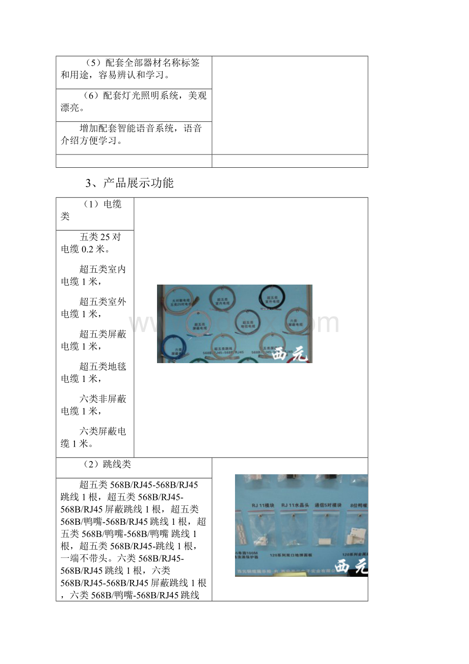 1熟练网络配线实训装置器材展示柜和配套实训工具.docx_第3页