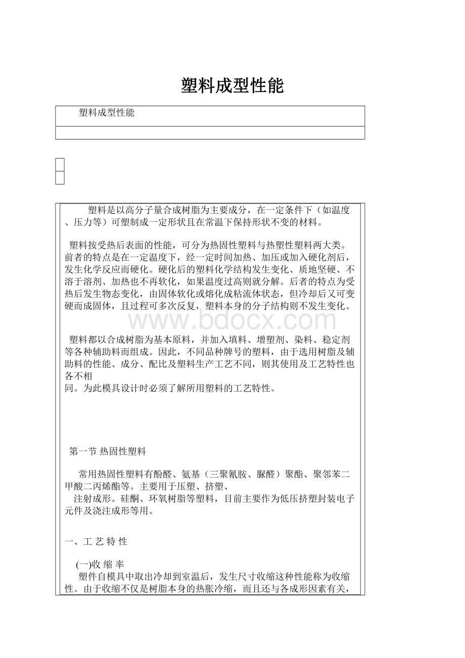 塑料成型性能.docx