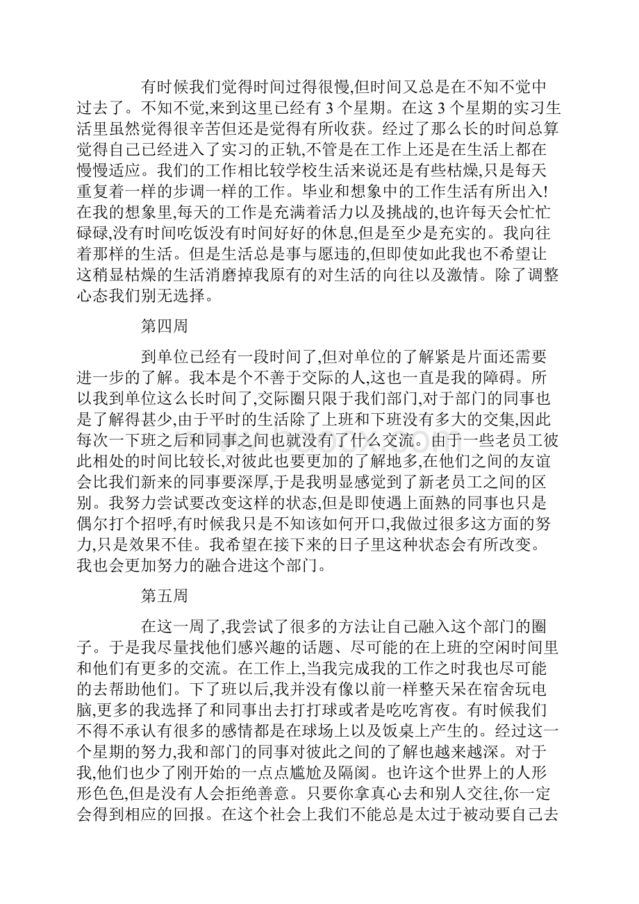 最新大学生实习周记范文4篇.docx_第2页