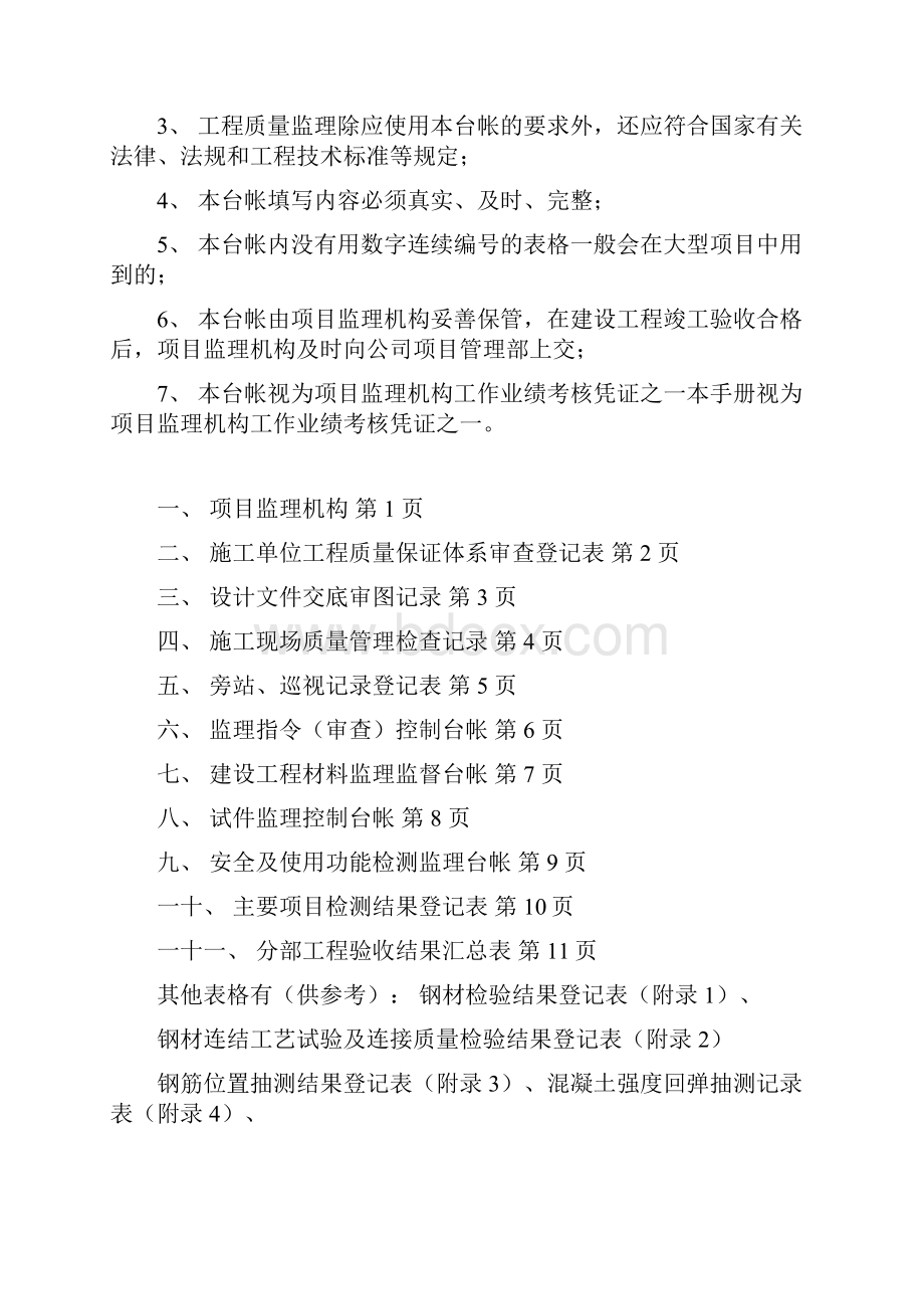 建筑工程质量监理工作台帐.docx_第2页