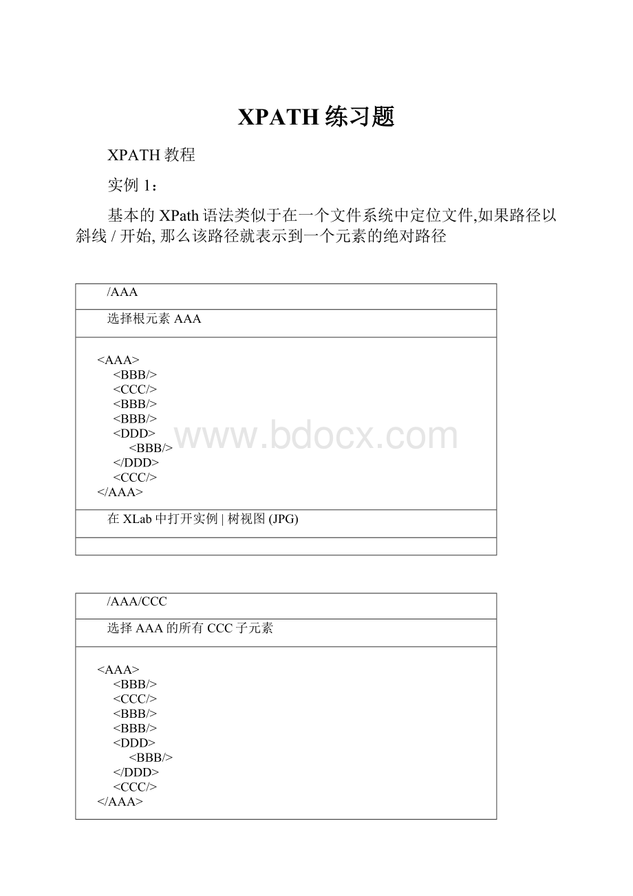 XPATH练习题.docx