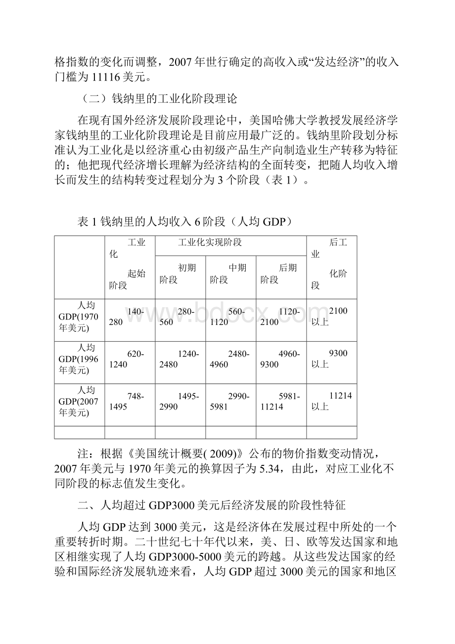 人均GDP不同阶段的经济发展特征及国际经验借鉴.docx_第2页