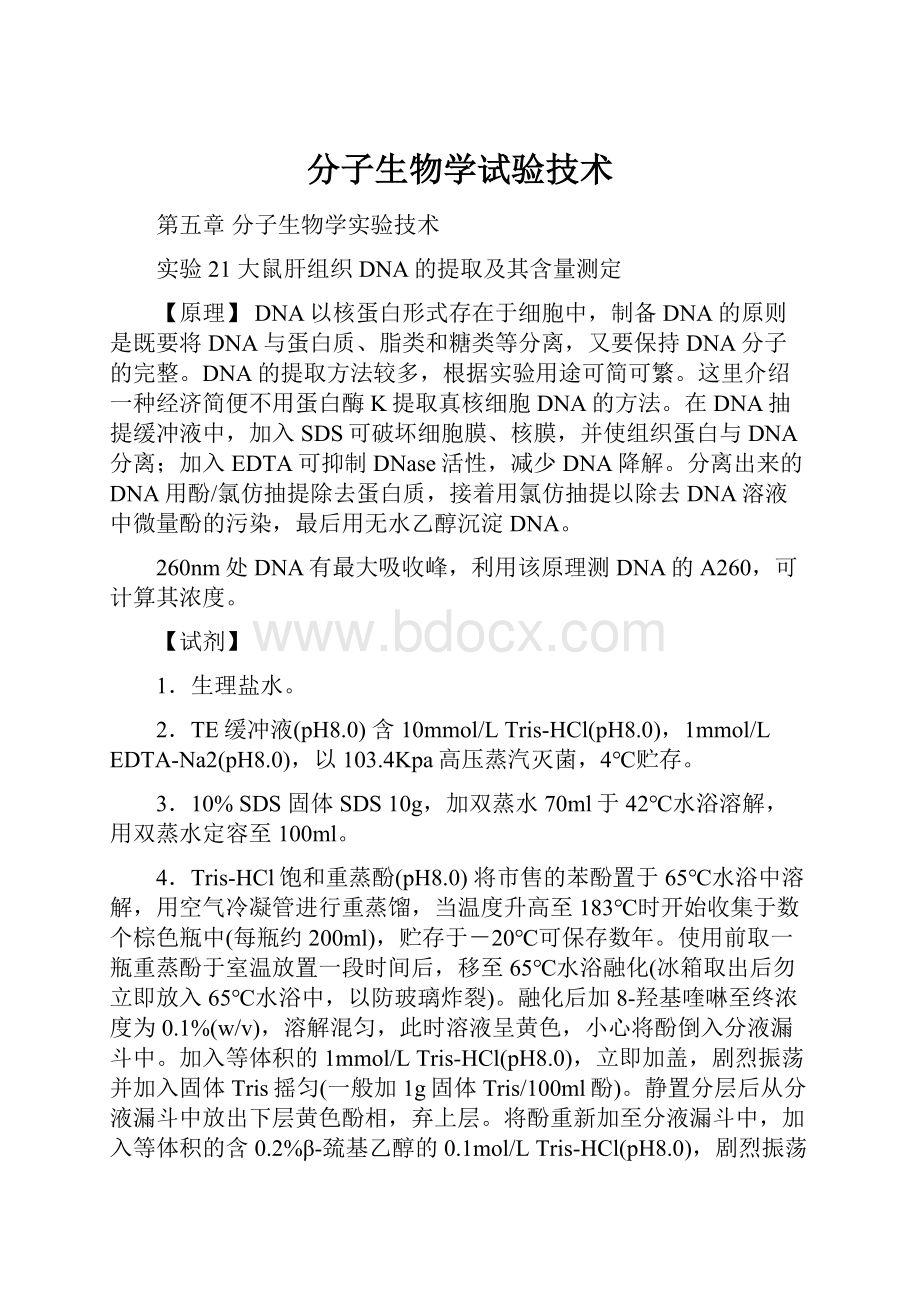 分子生物学试验技术.docx