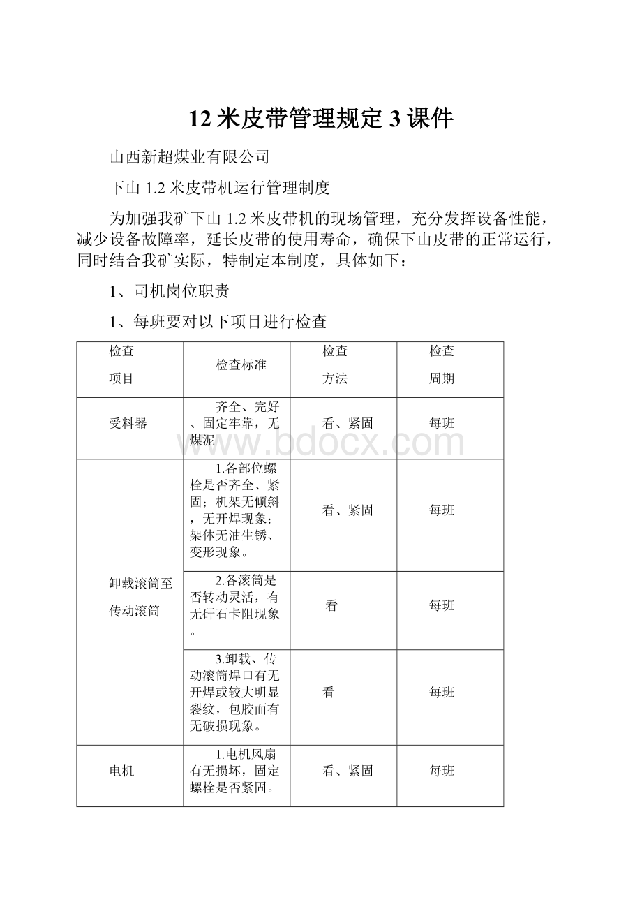 12米皮带管理规定3课件.docx