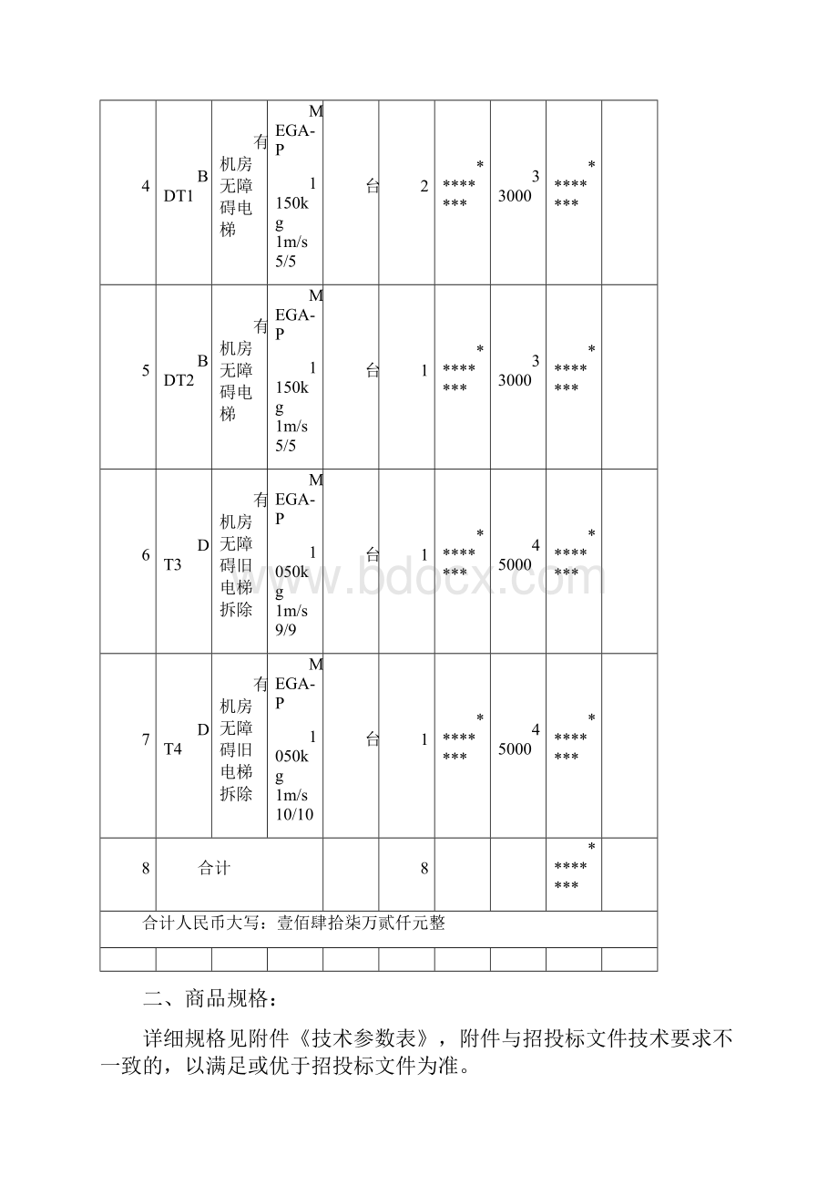 河南医学高等专科学校电梯及第二学生餐厅货梯采购安装项目包A电梯采购安装合同书模板.docx_第3页