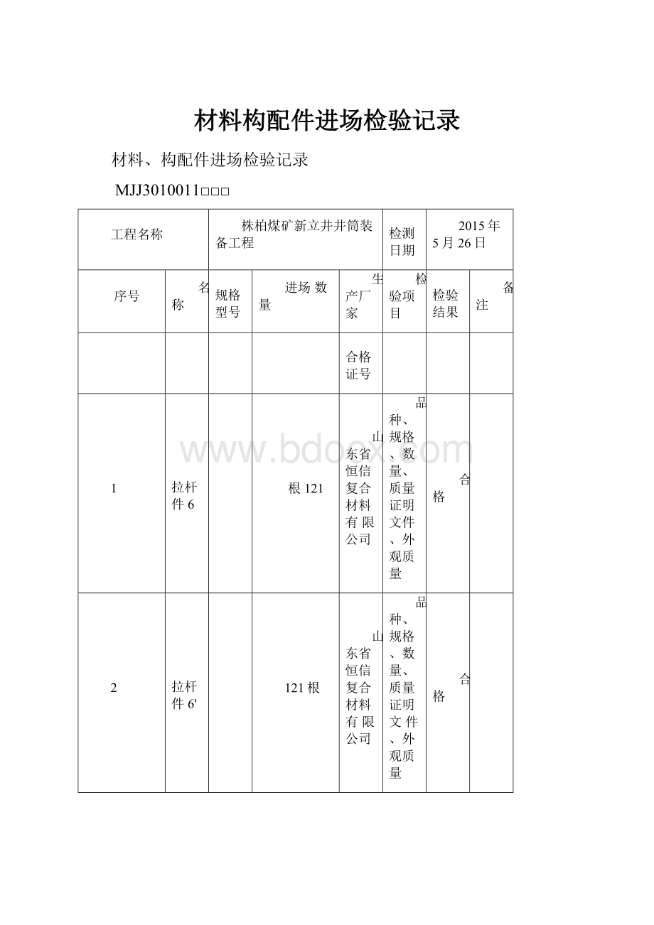 材料构配件进场检验记录.docx