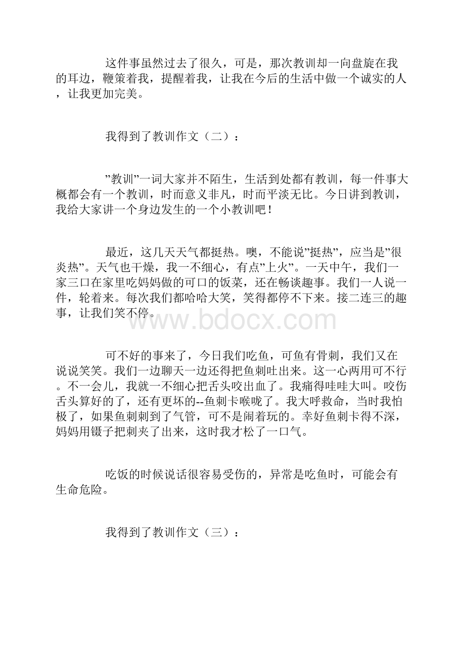 我得到了教训作文20篇.docx_第2页